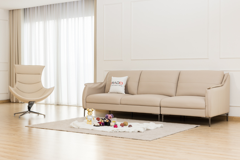 Sofa da NV06 -Thiết kế tối ưu - Phù hợp không gian