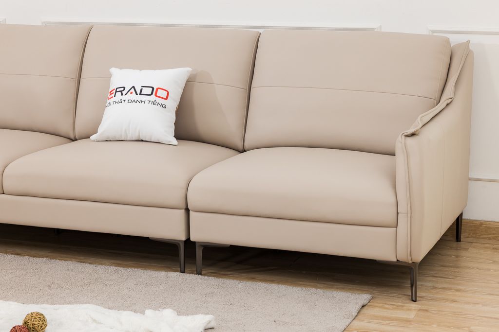 Sofa da NV06 -Thiết kế tối ưu - Phù hợp không gian
