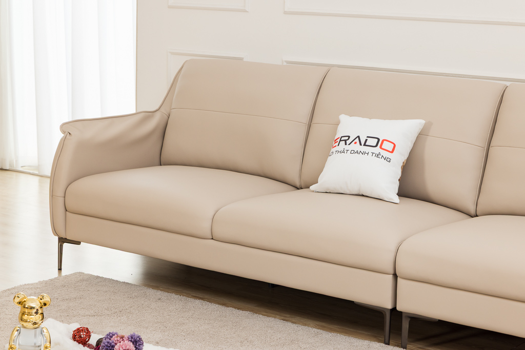 Sofa da NV06 -Thiết kế tối ưu - Phù hợp không gian