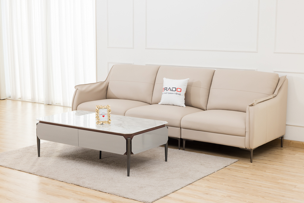 Sofa da NV06 -Thiết kế tối ưu - Phù hợp không gian