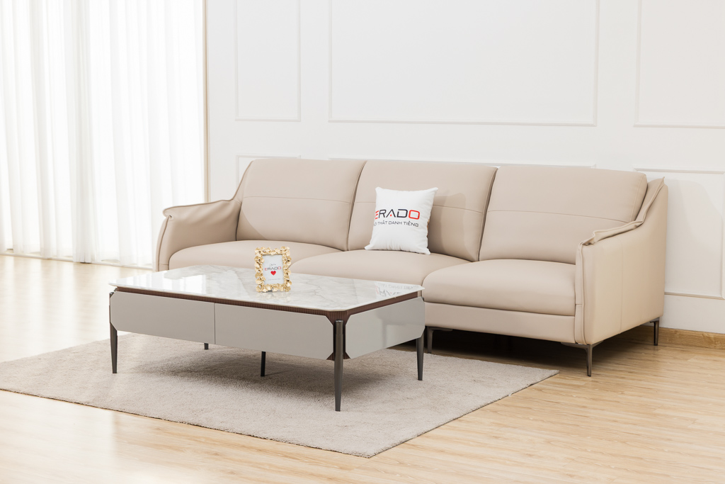 Sofa da NV06 -Thiết kế tối ưu - Phù hợp không gian