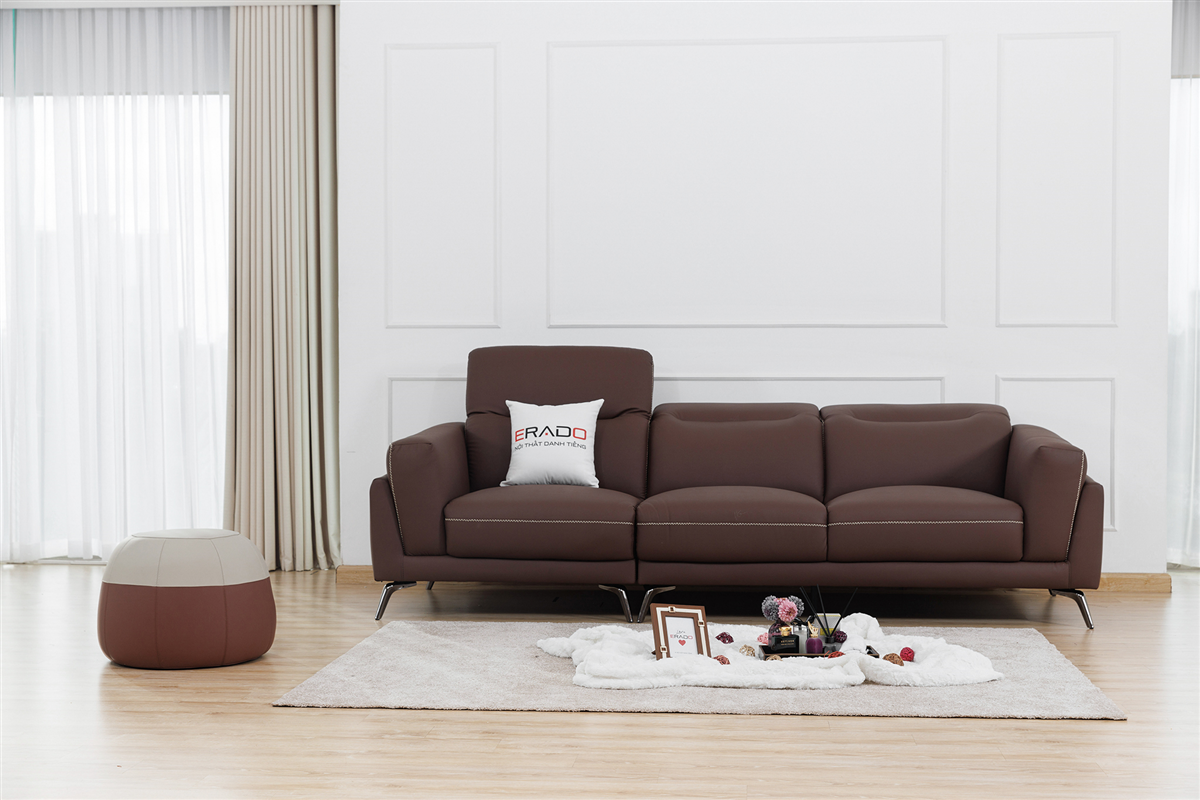 Sofa da QV03-2 - Cải tiến mới êm sâu gấp 3 lần