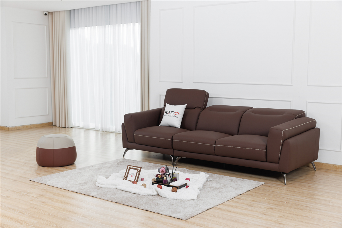 Sofa da QV03-2 - Cải tiến mới êm sâu gấp 3 lần