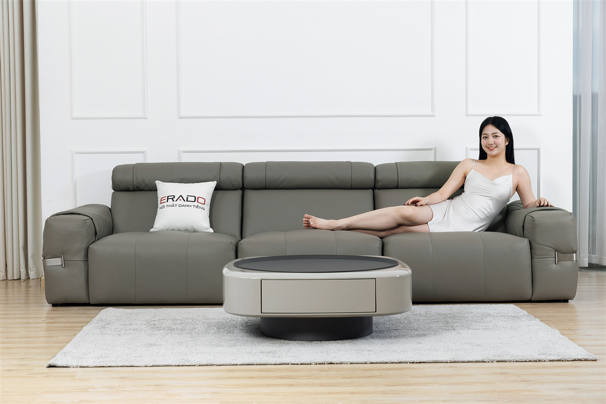 Sofa da thật 9154 - kiểu dáng hoàn toàn mới