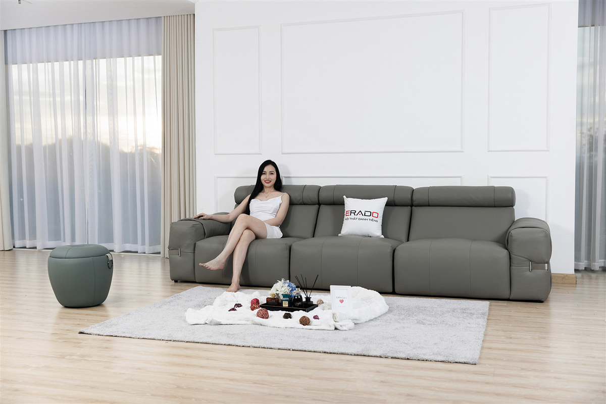 Sofa da thật 9154 - kiểu dáng hoàn toàn mới