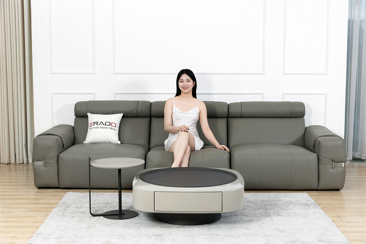 Sofa da thật 9154 - kiểu dáng hoàn toàn mới