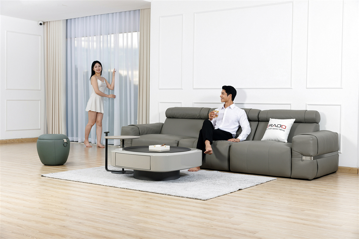 Sofa da thật 9154 - kiểu dáng hoàn toàn mới