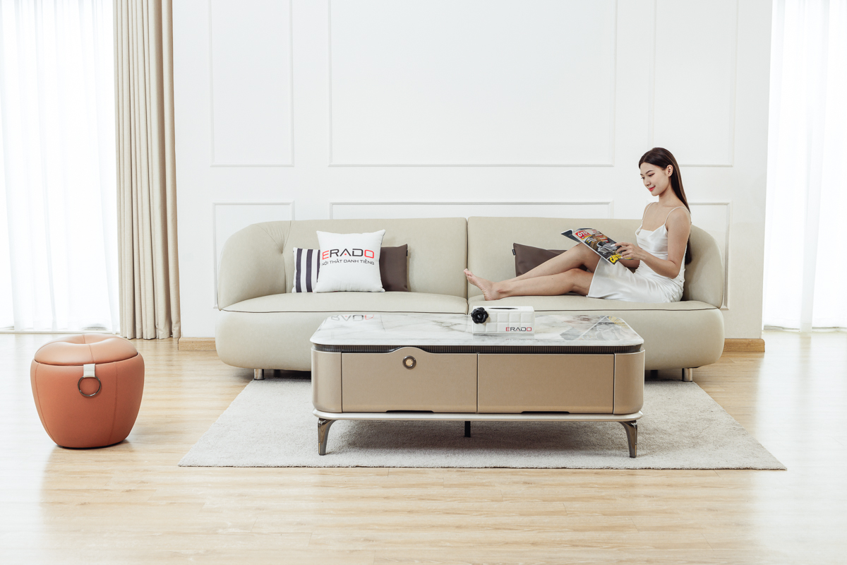 Sofa da thật đẹp hiện đại cho phòng khách L59
