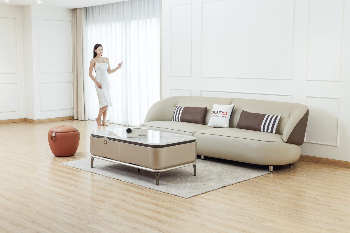 Sofa da thật đẹp hiện đại cho phòng khách L59