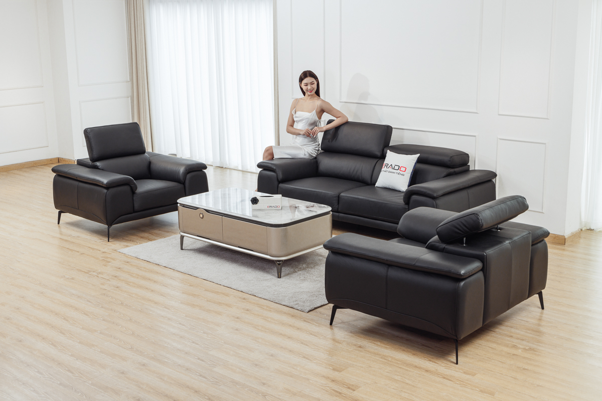 Sofa da thật Malaysia mã 2215D