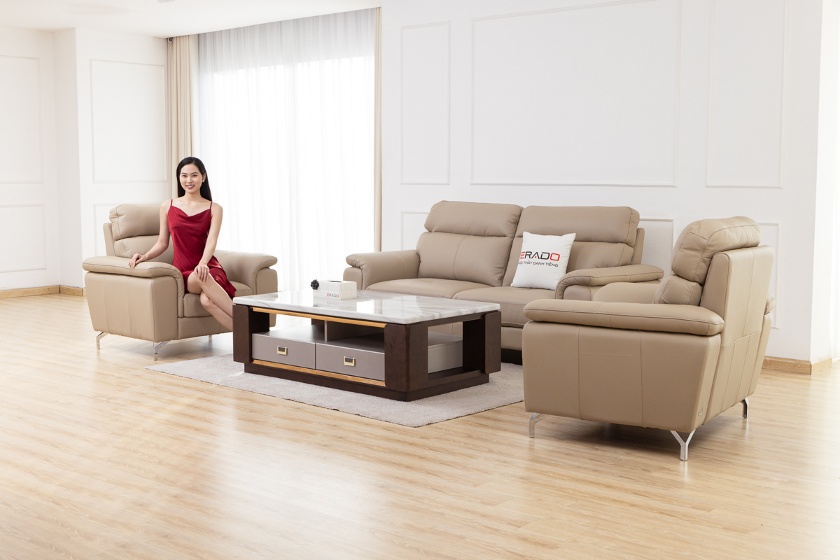 Sofa da thật Malaysia mã 9411D