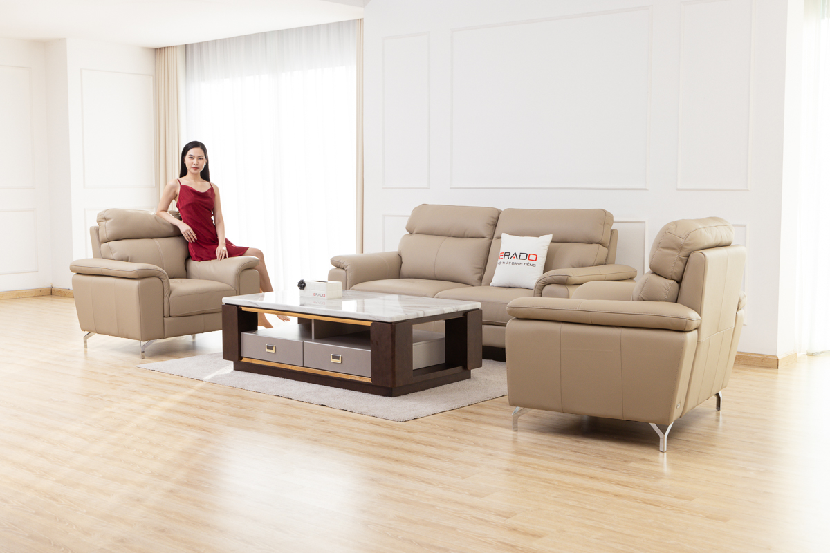 Sofa da thật Malaysia mã 9411D