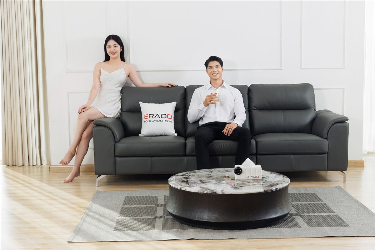 Sofa da thật Malaysia mã 9412D