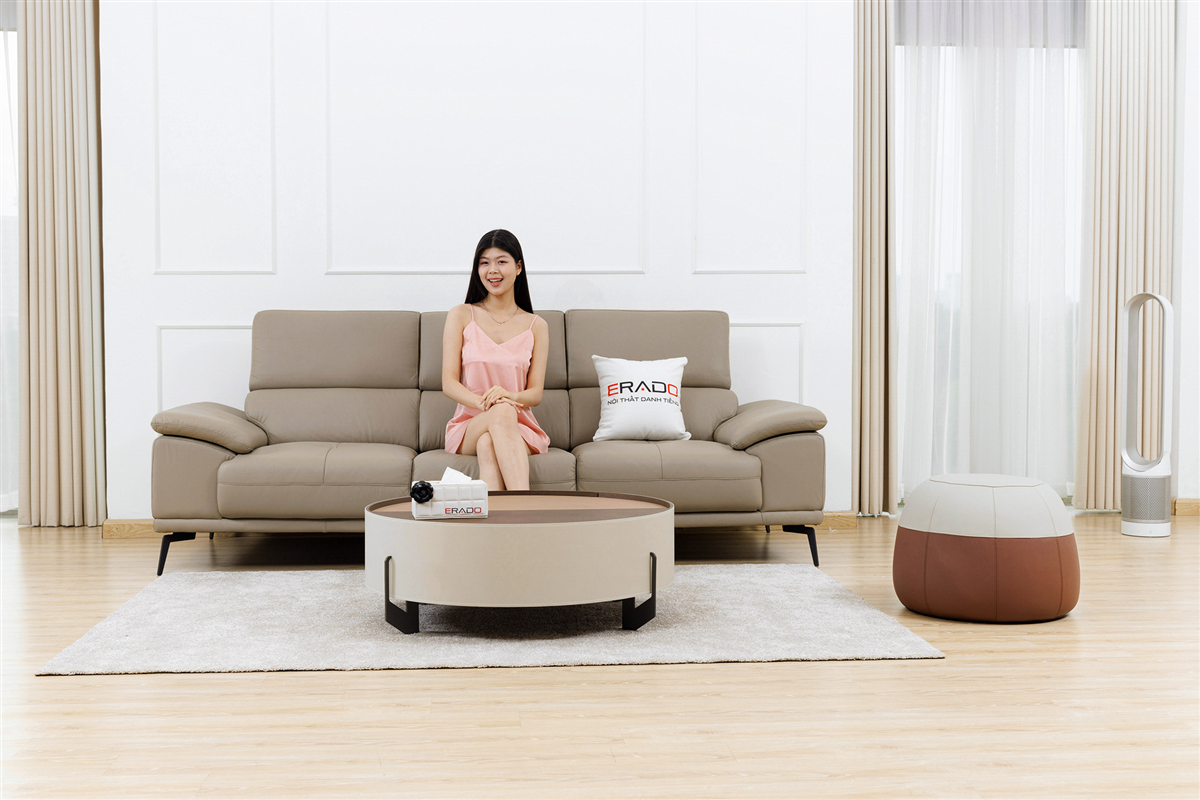 Sofa da thật nhập khẩu mã 2185-2A