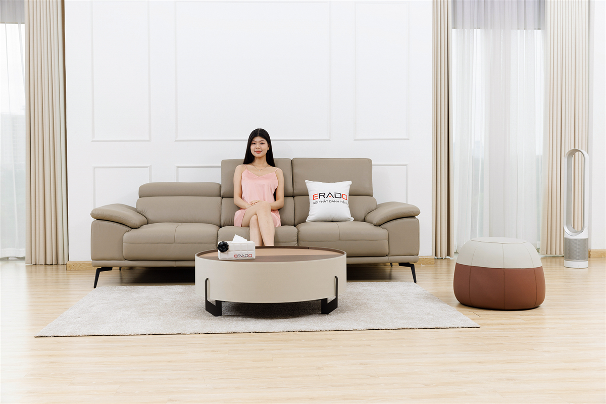 Sofa da thật nhập khẩu mã 2185-2A