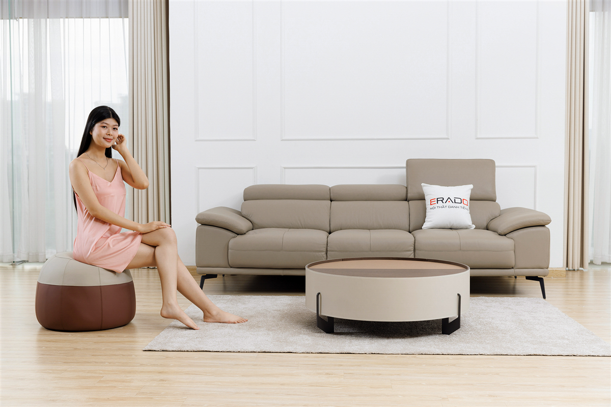 Sofa da thật nhập khẩu mã 2185-2A