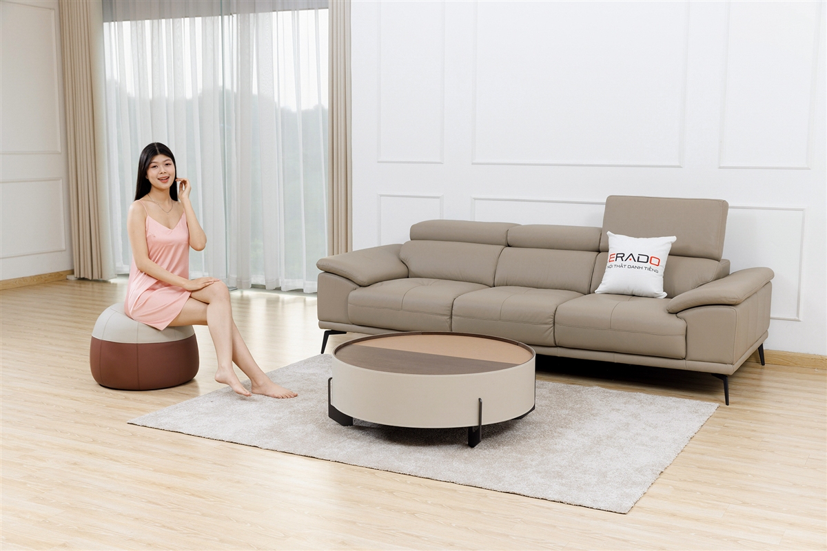 Sofa da thật nhập khẩu mã 2185-2A