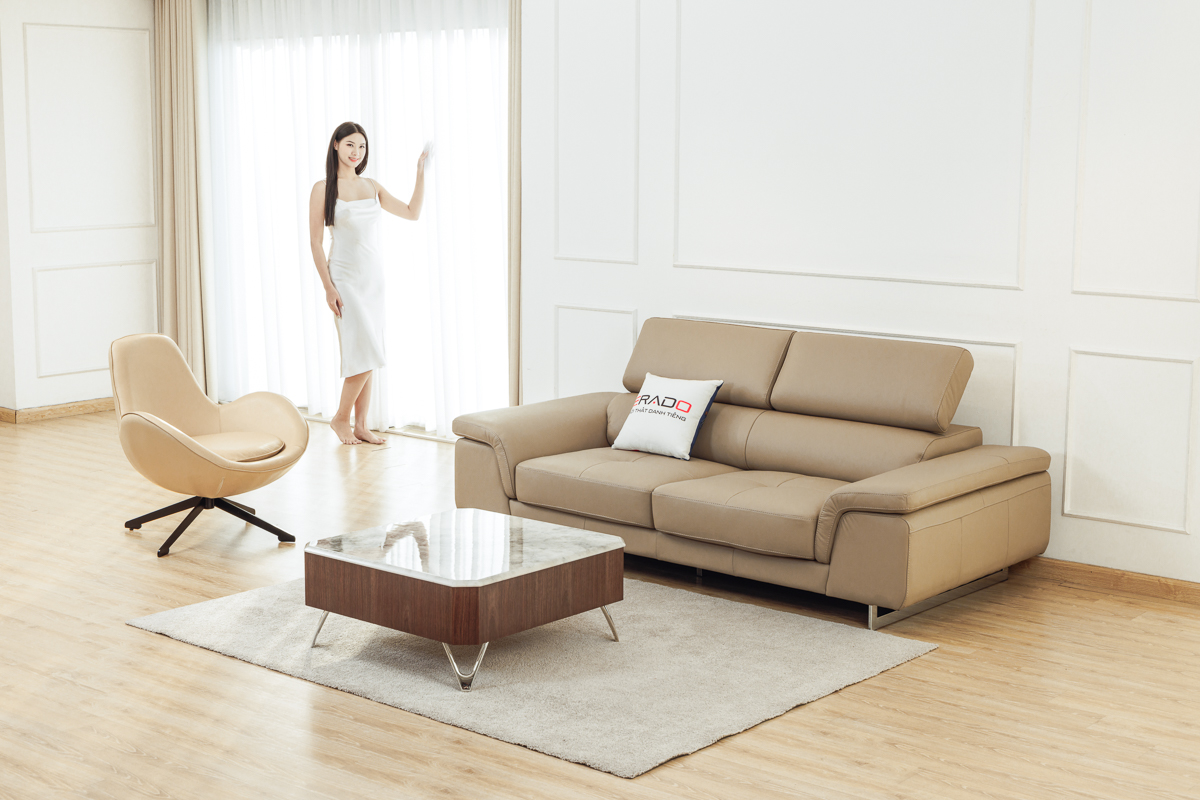 Sofa Da Thật Nhập Khẩu Malaysia Mã 2207-L5