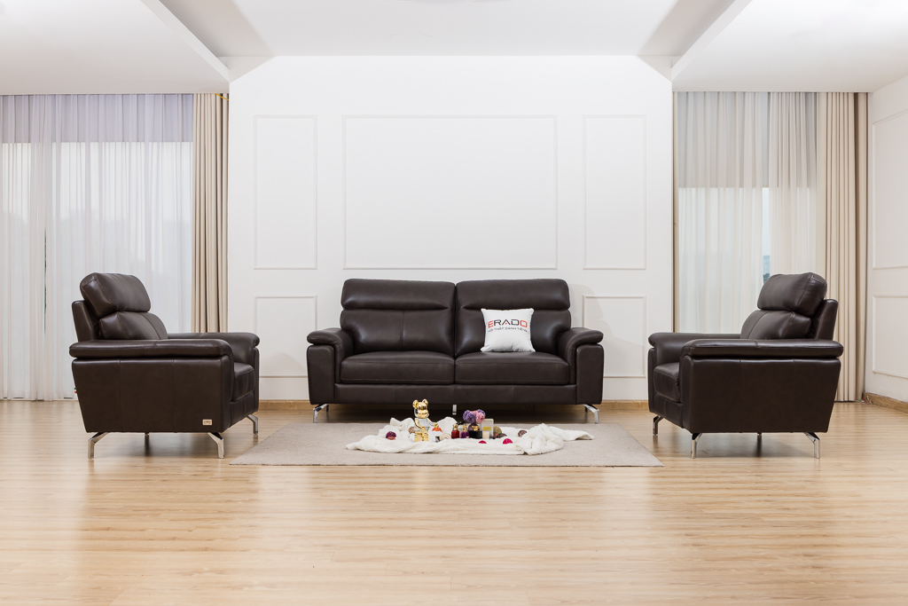 Sofa da thật nhập khẩu Malaysia mã 9411B