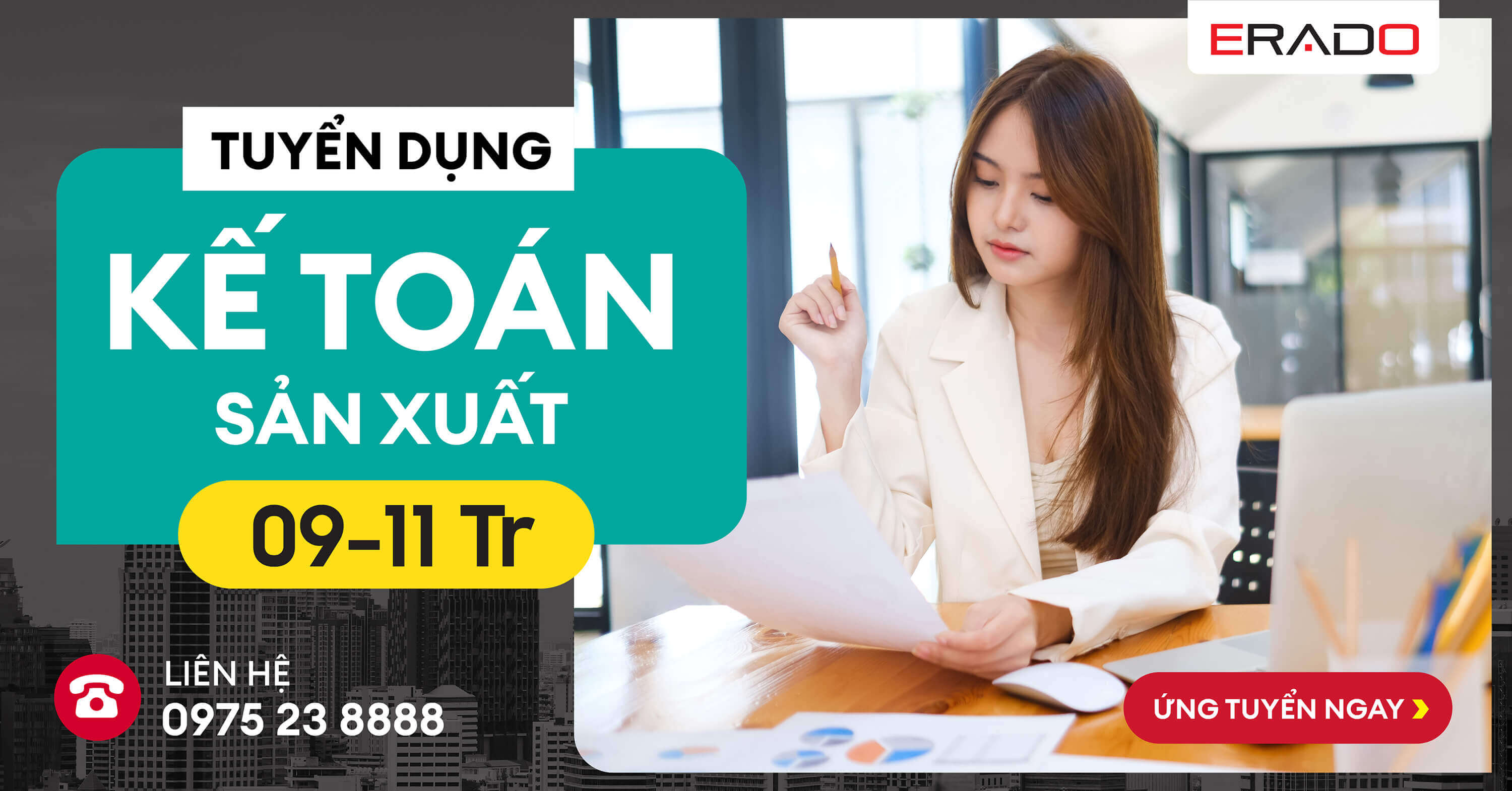 TUYỂN KẾ TOÁN SẢN XUẤT MUA HÀNG LƯƠNG 11.000.000