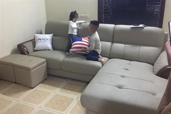 ERADO bàn giao mẫu sofa da hạng sang cho gia đình anh Hưng ở Hải Dương