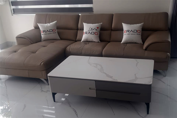 Sofa góc và Bàn trà mặt đá ERADO - Bắt kịp sự phát triển mạnh mẽ của nội thất thế giới