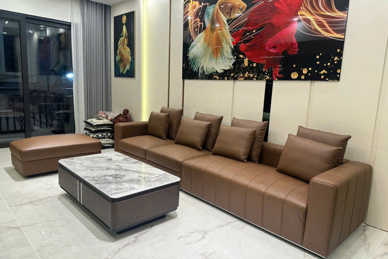 ERADO BÀN GIAO THÀNH CÔNG COMBO NỘI THẤT PHÒNG KHÁCH CHO GIA ĐÌNH ANH ÁNH Ở HÀ ĐÔNG