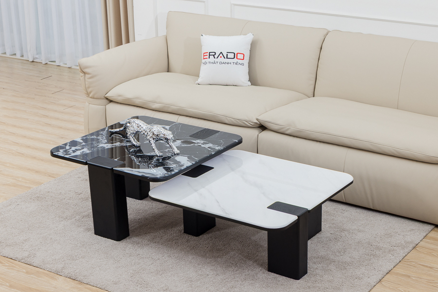 Bàn trà mặt đá mã S2195
