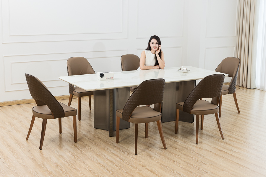 Bộ bàn ăn 2m4 với 12 ghế ngồi, mẫu mới