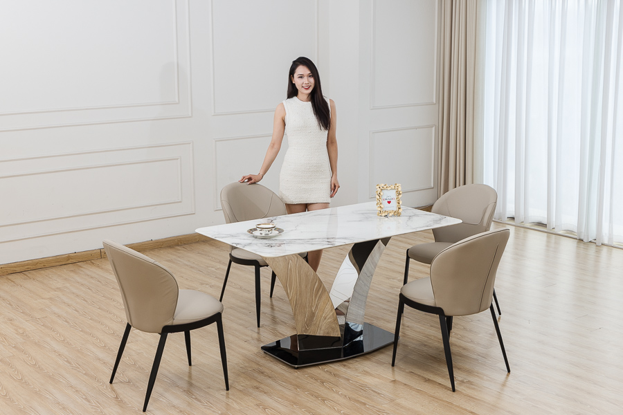 Bộ bàn ăn mã V13-1.4M