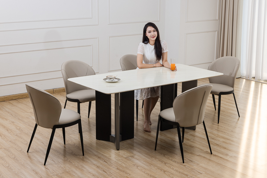 Bộ bàn ghế ăn mã DL100-1.8M