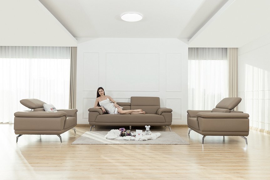 Bộ ghế sofa da NV22 bền bỉ và thanh lịch