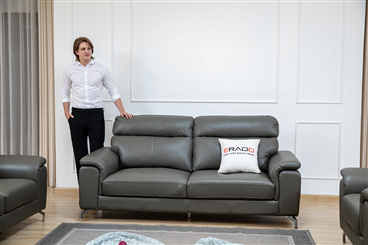 Ghế sofa đơn da bò thật mã 77