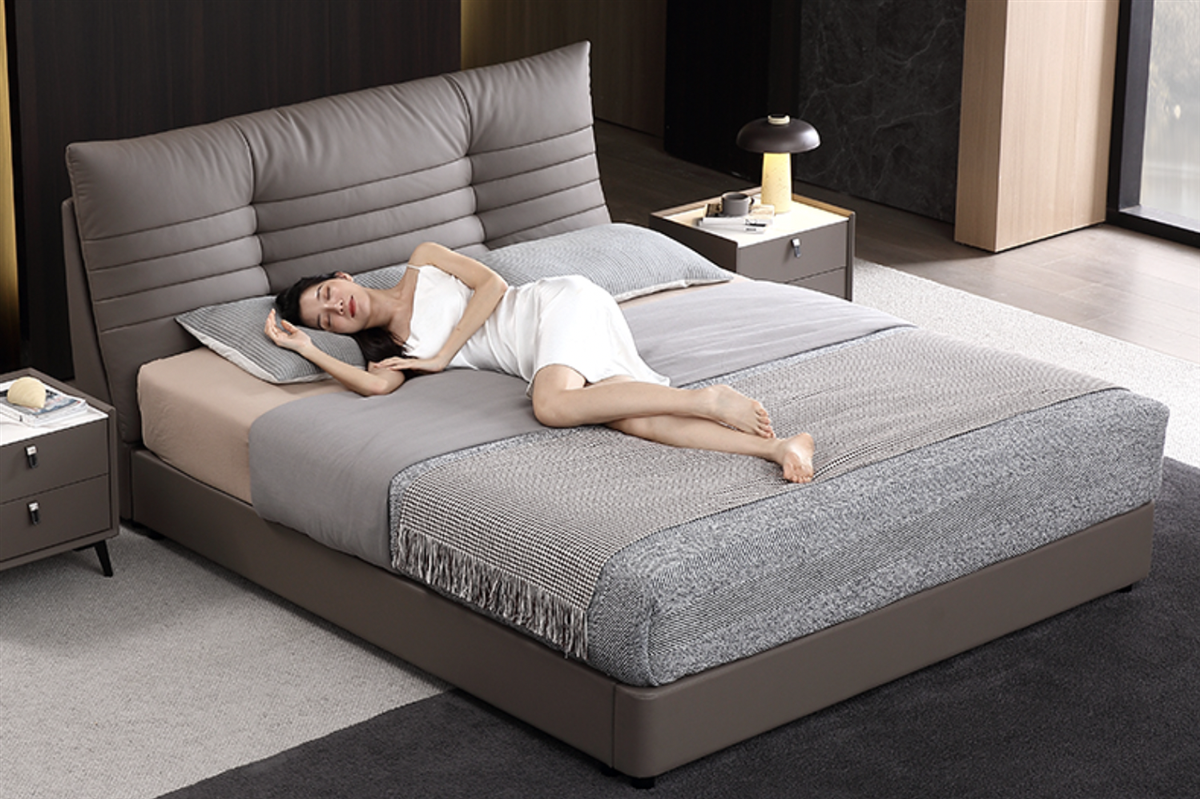 Giường ngủ bọc da hạng sang mã 408