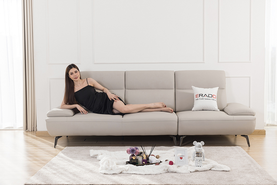 Sofa da đẹp AM23 sự thoải mái tối đa