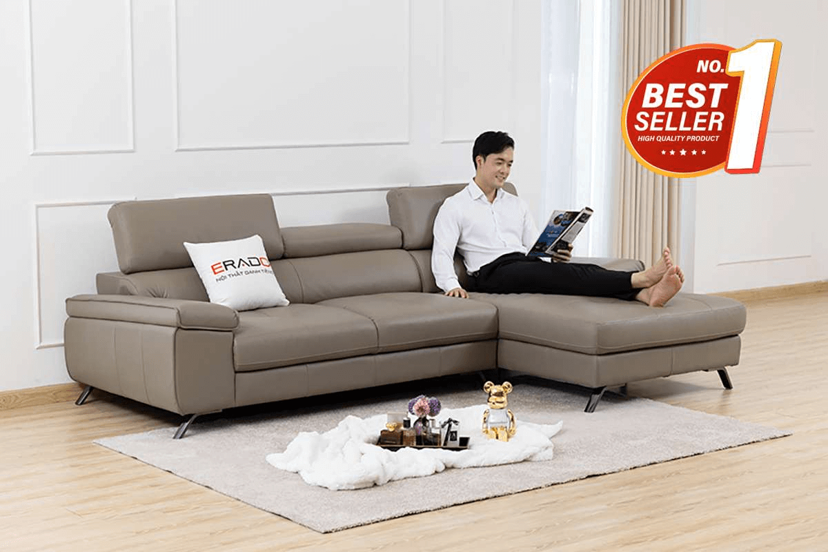 Sofa da thật 2160L-3 - Giá siêu khuyến mãi