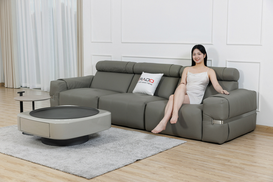 Sofa da thật 9154 - kiểu dáng hoàn toàn mới