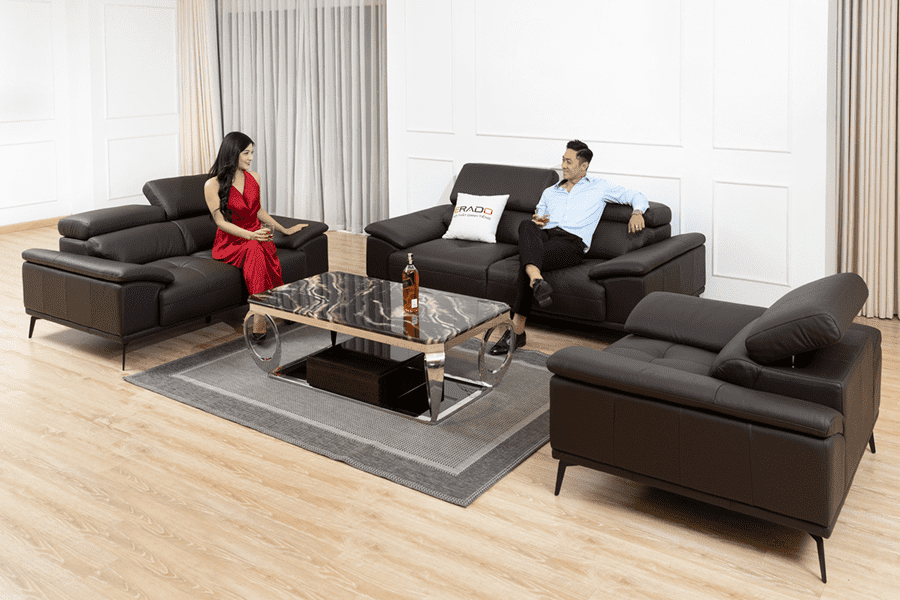 Sofa da thật Malaysia mã 2185-3D