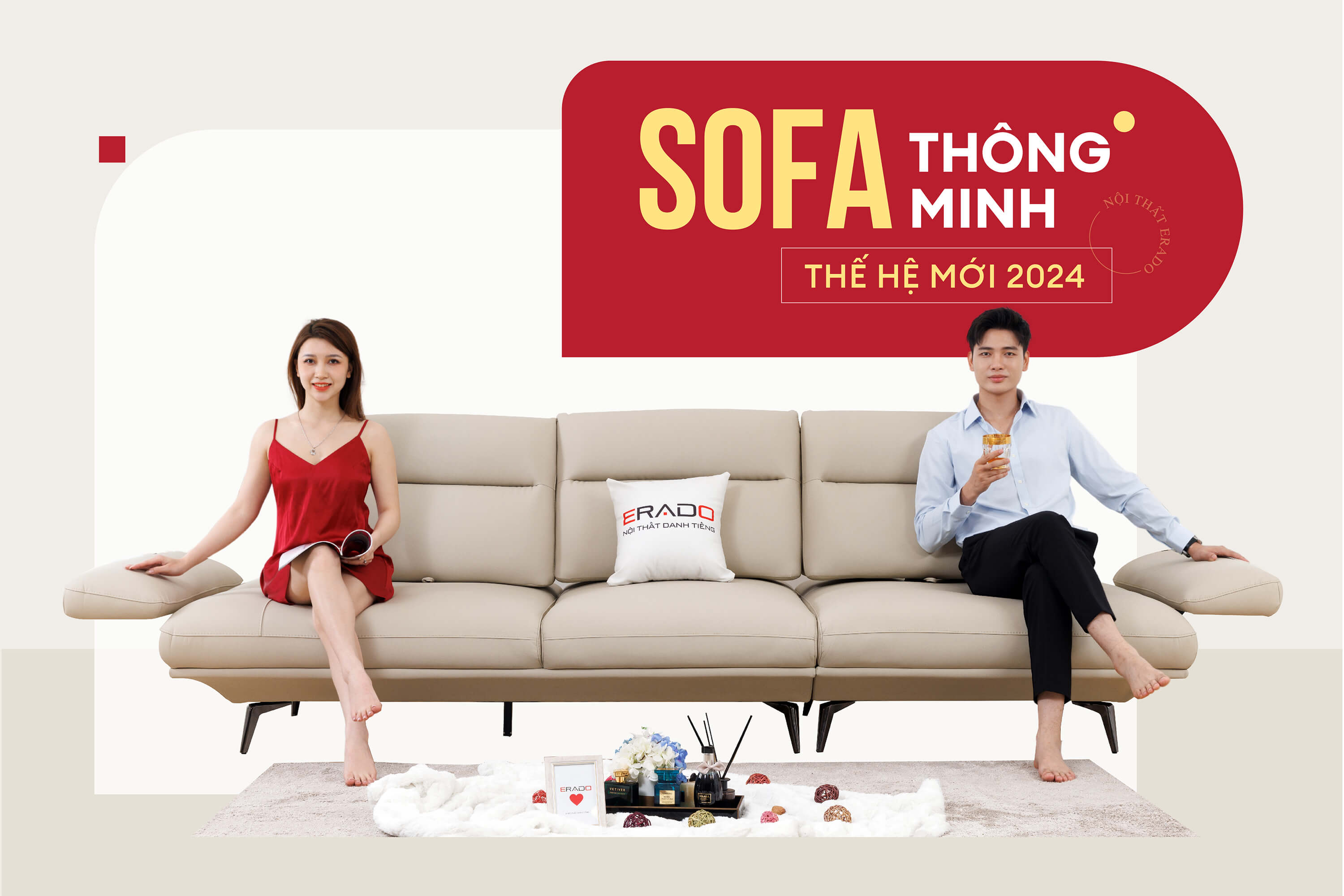Sofa thông minh mở rộng tay và tựa ngồi 2024