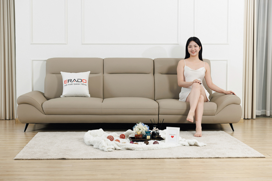 Sofa da đẹp NV23 - Sự thoải mái trọn vẹn